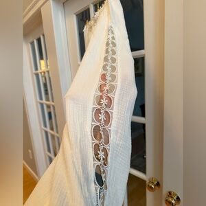 NWT - Surf Gypsy White Washed Beach Pants with Cut-Out Detail